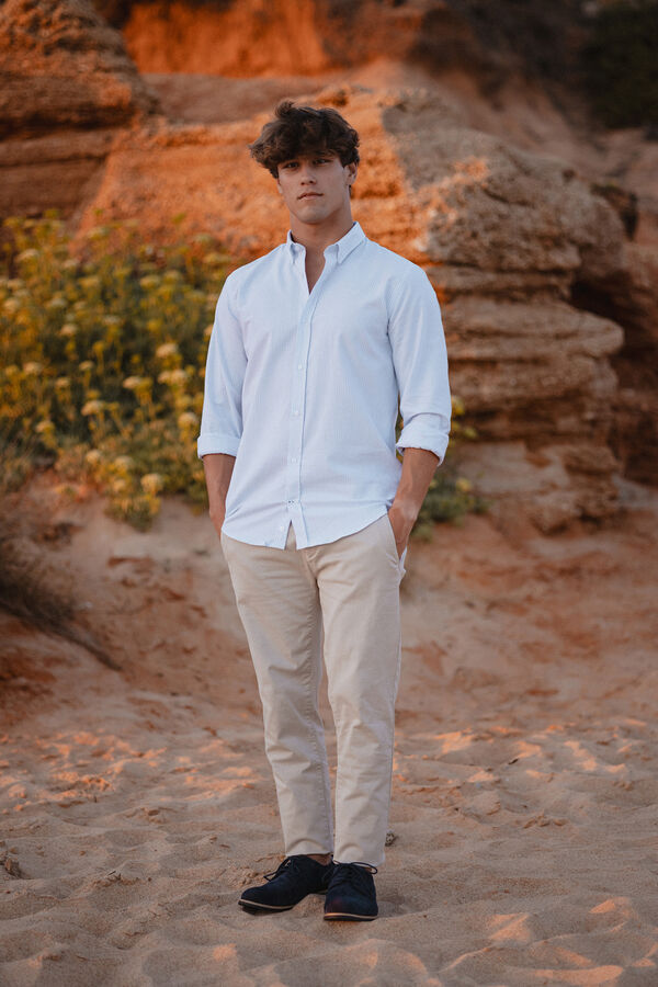 Celopman Camisa Raya Diplom&aacute;tica Oxford azul