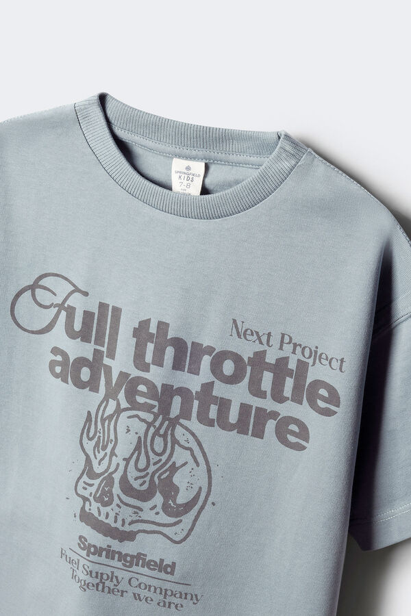 Springfield Kids Camiseta Calavera ni&ntilde;o azul