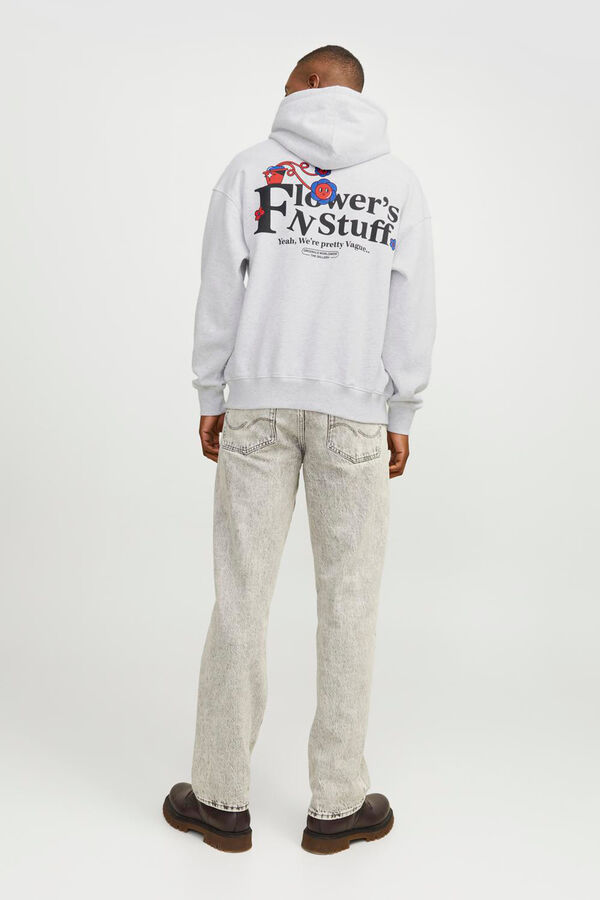 Jack & Jones Sweatshirt estampado folgado branco