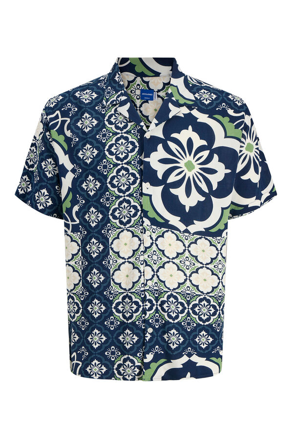 Jack & Jones Camisa relaxed fit estampada beige
