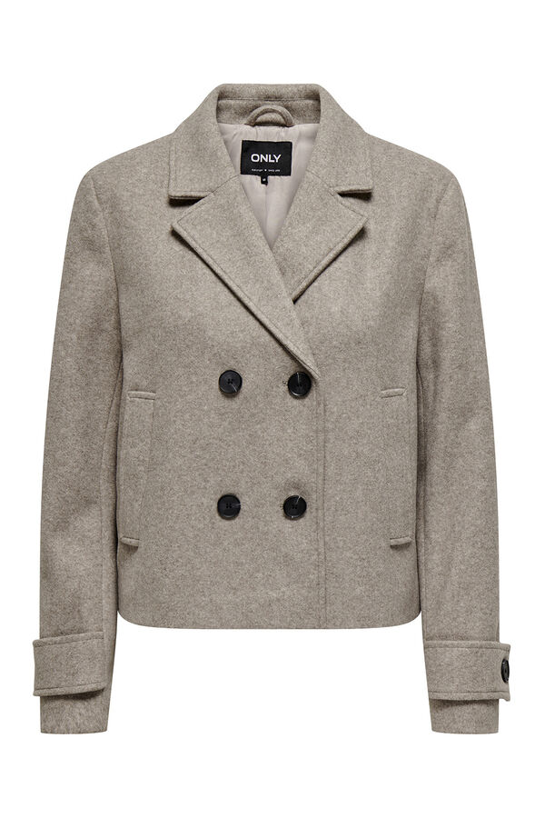 Only Abrigo corto de pa&ntilde;o marr&oacute;n