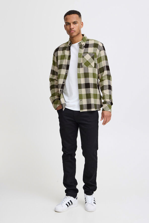 Blend Camisa xadrez de manga comprida  verde