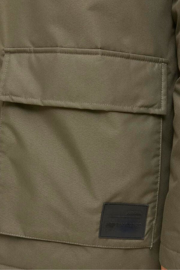 JJ REBEL Parka capucha pelo verde