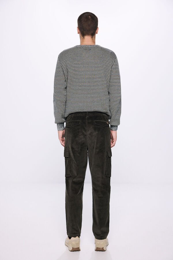 Springfield Pantal&oacute;n cargo pana slim fit kaki