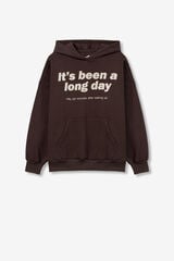 Tiffosi Young Moletom com capuz estampado grande castanho