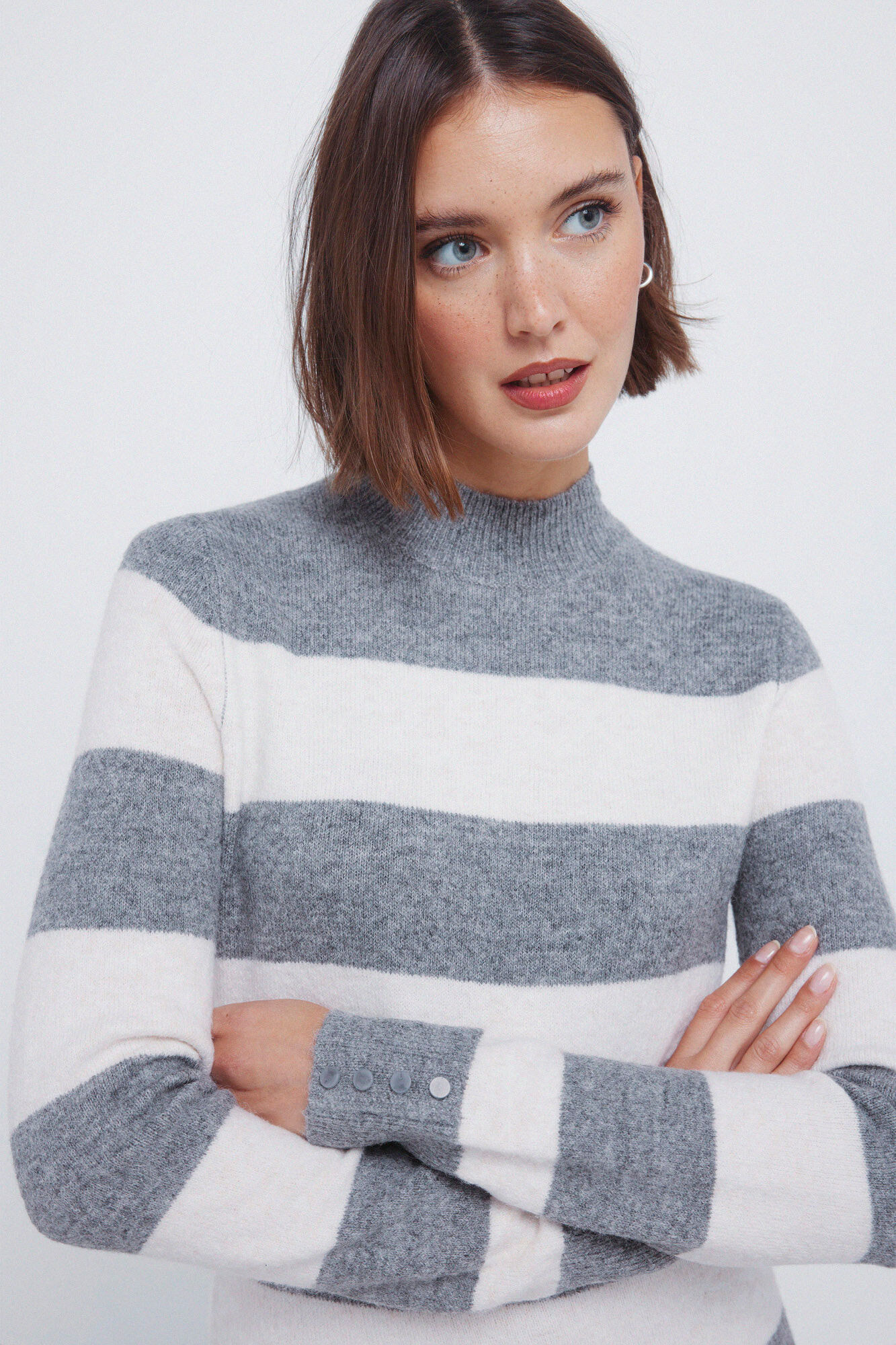 Springfield Vestido midi punto rayas kodak