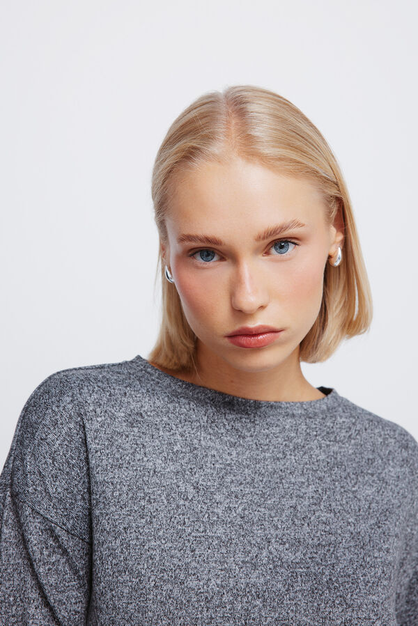 Springfield T-shirt combinada com bot&otilde;es laterais cinzento