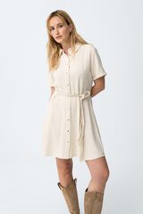 Tiffosi Vestido curto bot&otilde;es bege