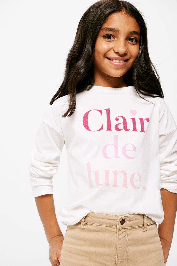 Springfield Camiseta "Clair de Lune" niña arena