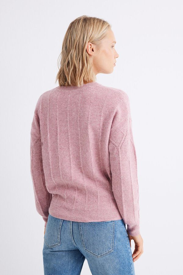 Springfield Jersey pointelle delantero morado/lila