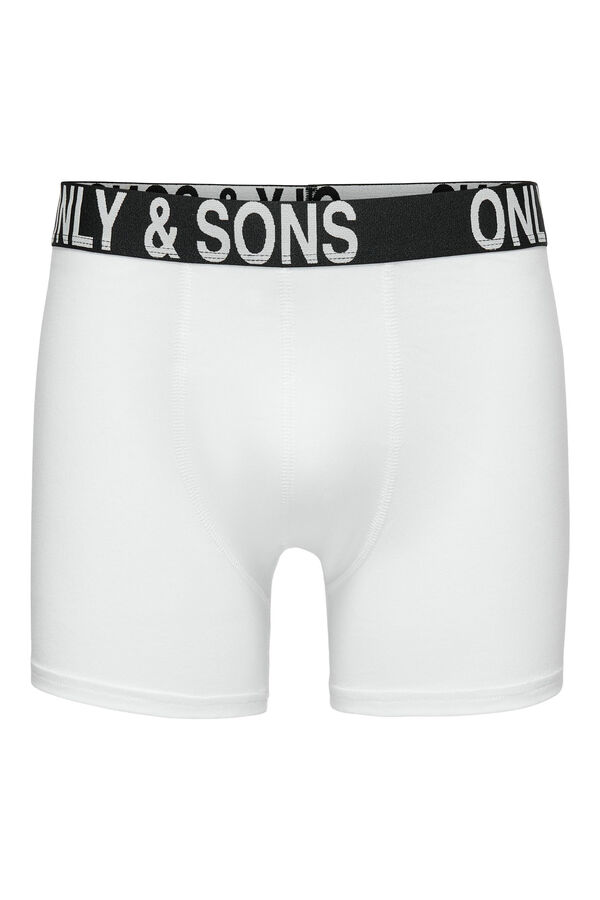 Only & Sons Pack 3 boxers b&aacute;sicos algod&oacute;n negro