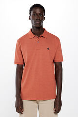 Springfield Polo piqu&eacute; tejido fantas&iacute;a naranja