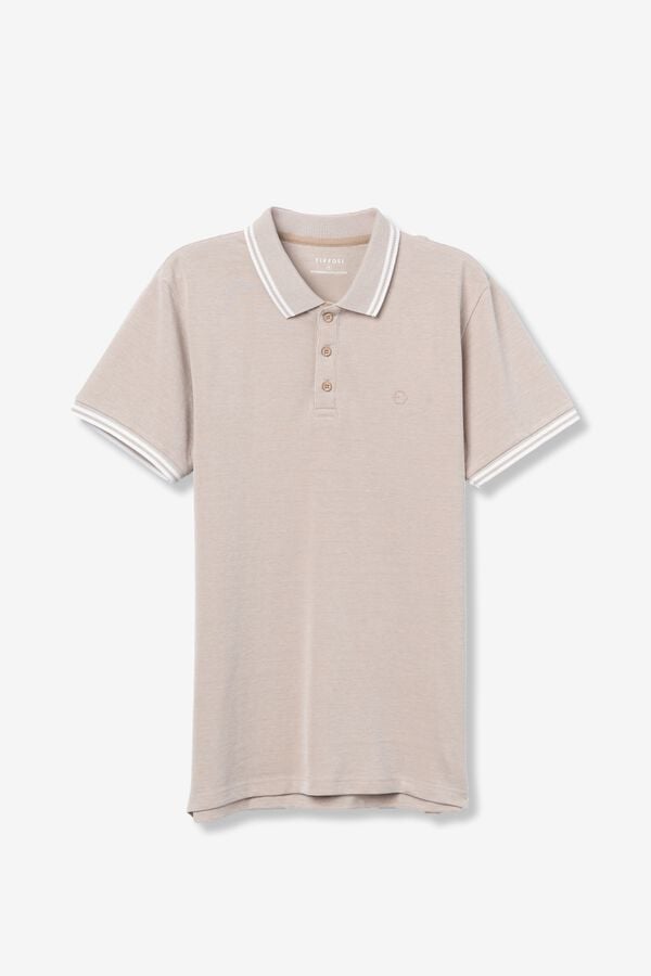 Tiffosi Polo com ajuste regular bege
