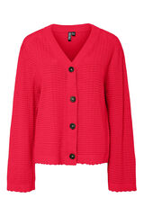 Pieces Casaco de malha com bot&otilde;es rosa