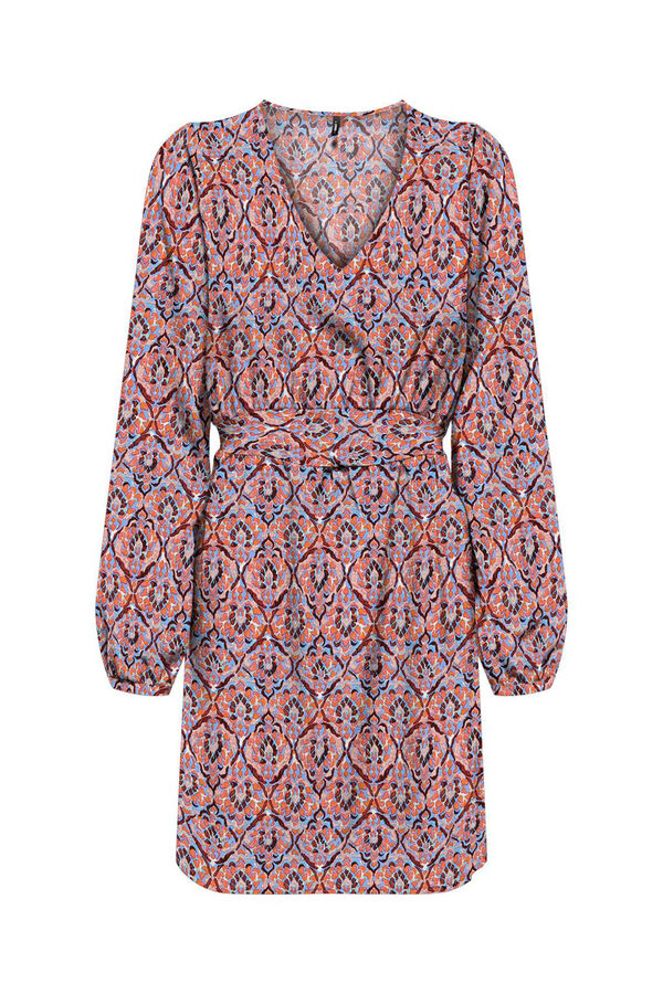 Only Vestido curto estampado vermelho