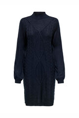 JDY Vestido midi de malha  azul