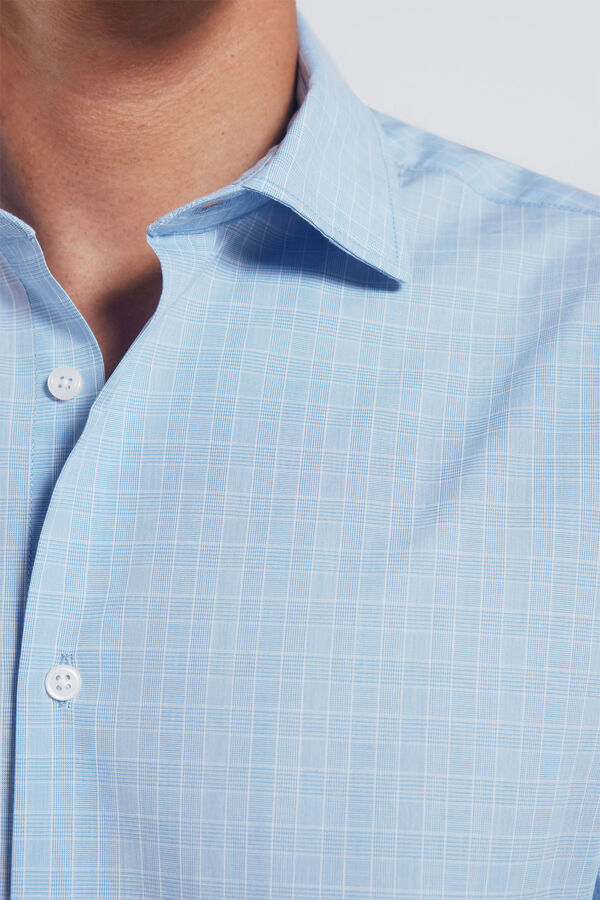 Springfield Camisa popelina xadrez azul