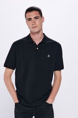 Springfield Polo piqu&eacute; b&aacute;sico regular fit preto