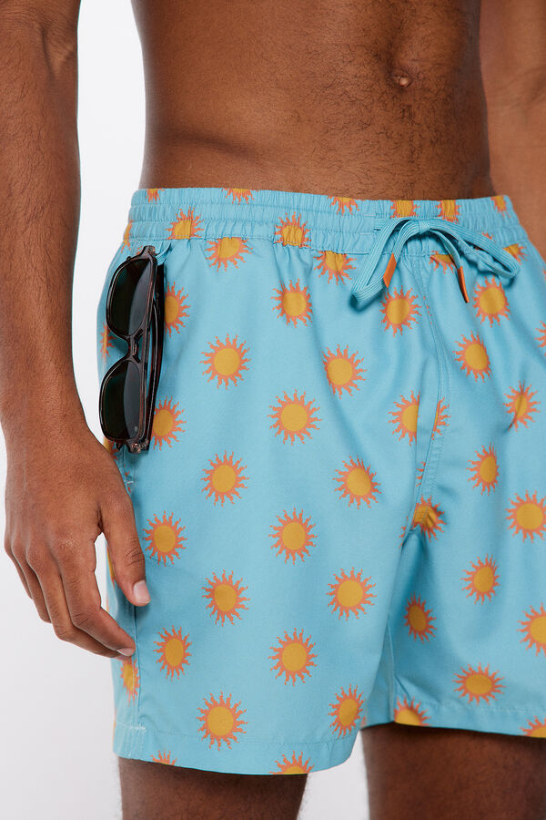 Springfield Bañador estampado flores turquesa