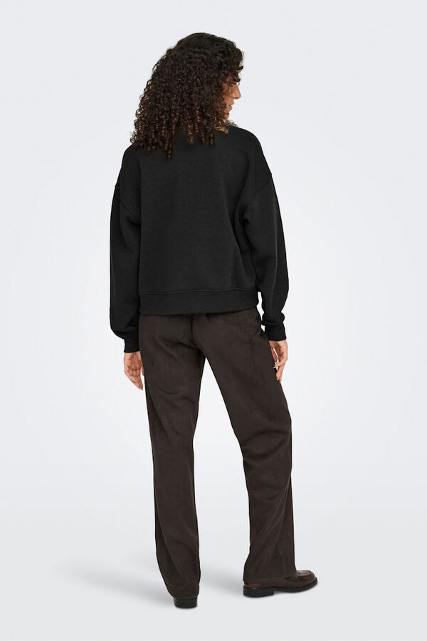 Only Sudadera texto frontal negro