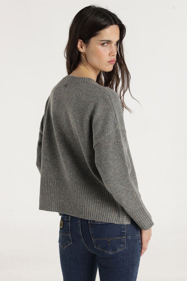 Lois  Jersey Cuello Caja gris