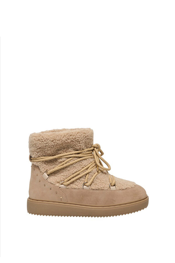 Only Botim de camur&ccedil;a e borrego bege