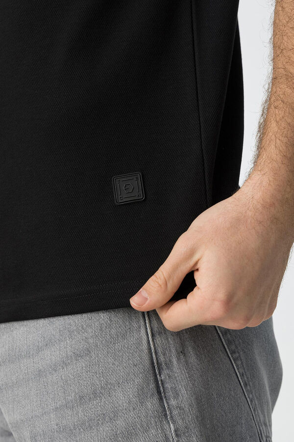 Tiffosi Polo com fecho-&eacute;clair preto