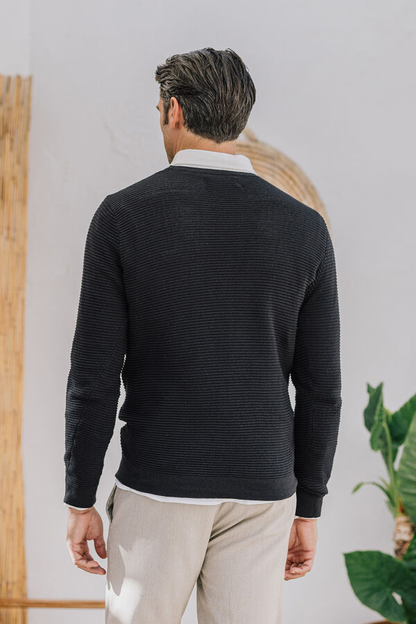 Celopman Jersey B&aacute;sico Ottoman negro