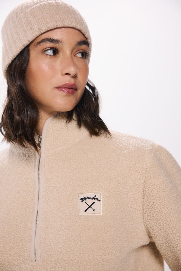 Springfield Sudadera borrego "Ski des Alpes" estampado