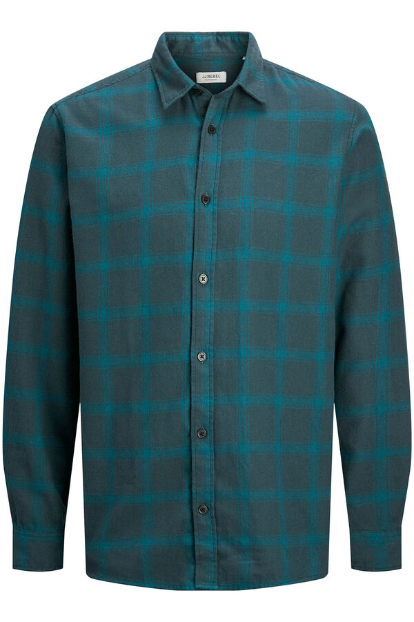 JJ REBEL Camisa de cuadros turquesa