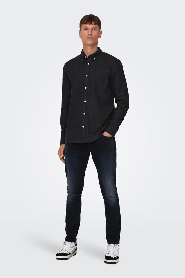 Only & Sons Camisa slim fit negro