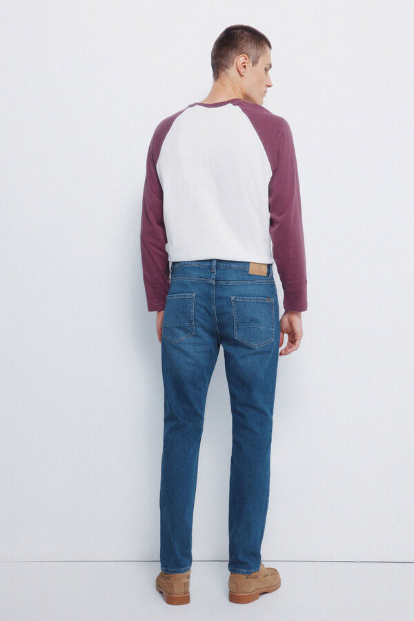 Springfield Jeans en knit denim slim fit azul