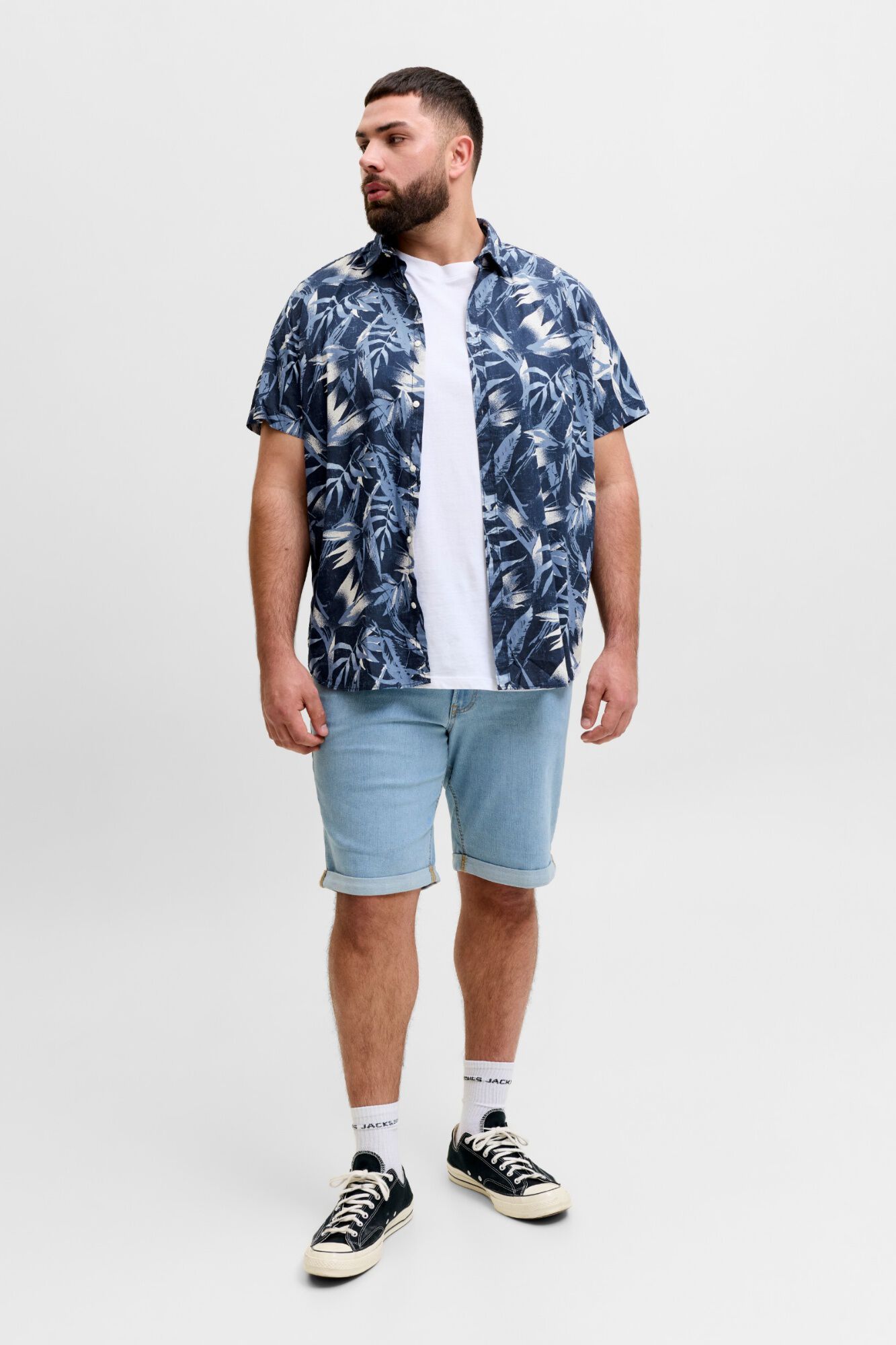 Jack & Jones PLUS Camisa resort estampado tropical