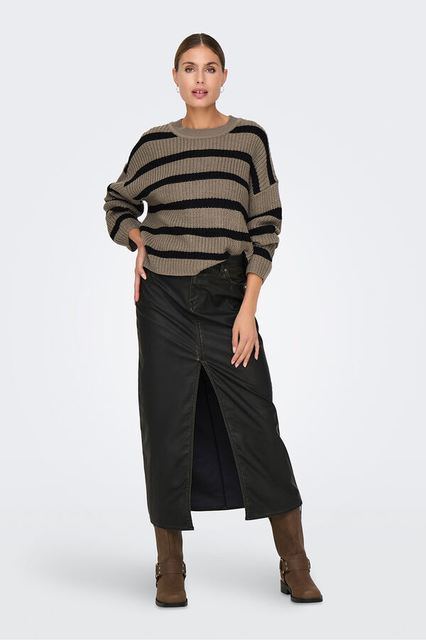 JDY Camisola de gola redonda cinzento