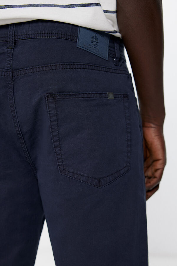Springfield Bermuda ligera color slim fit azul