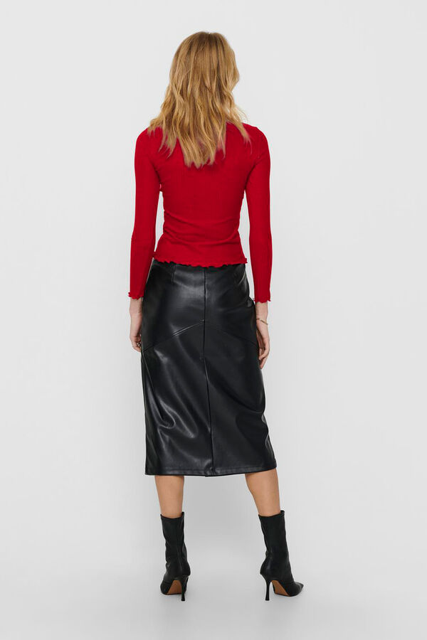 Only Su&eacute;ter manga larga rojo