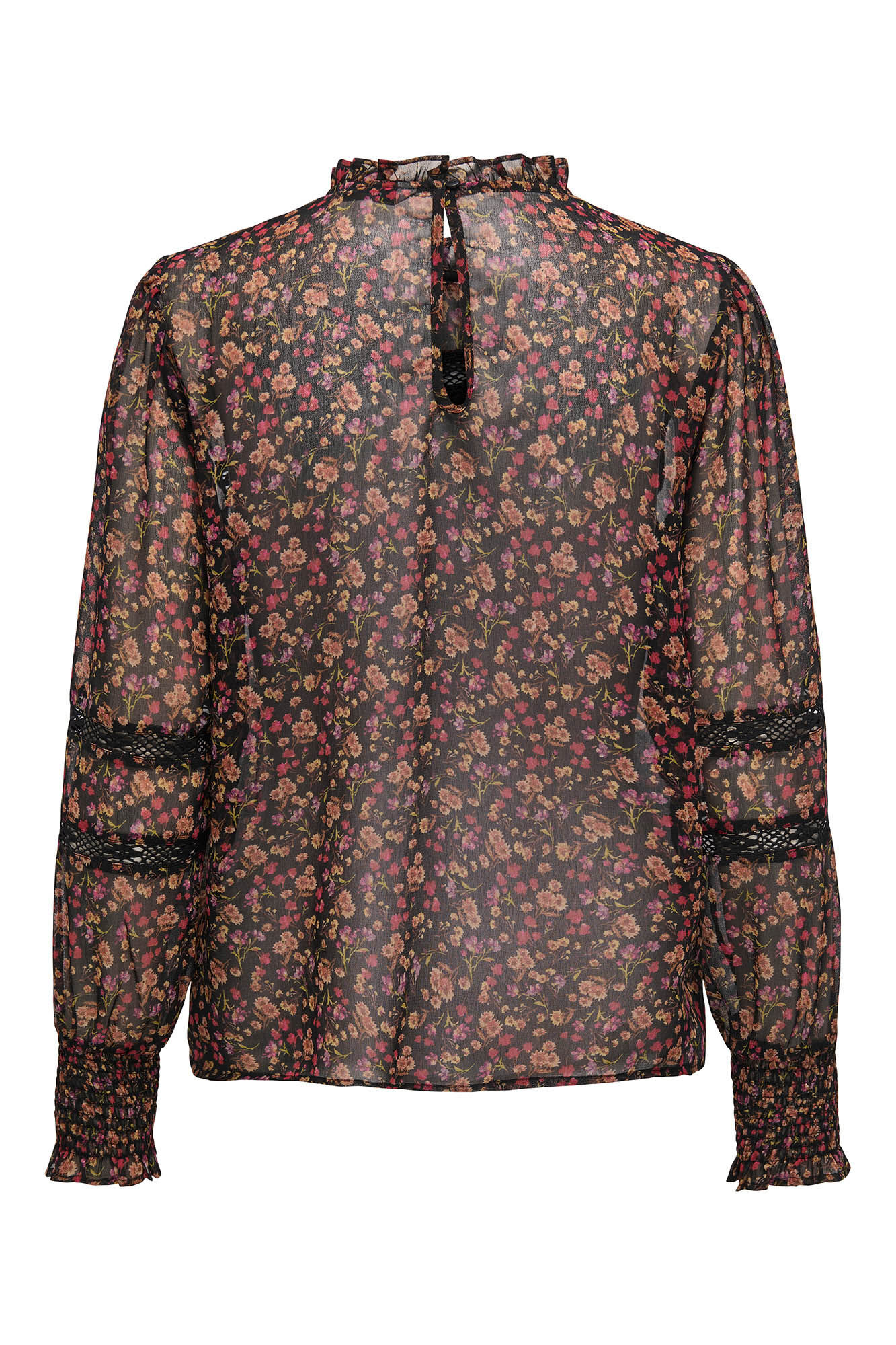Only Blusa semitransparente con estampado de flores