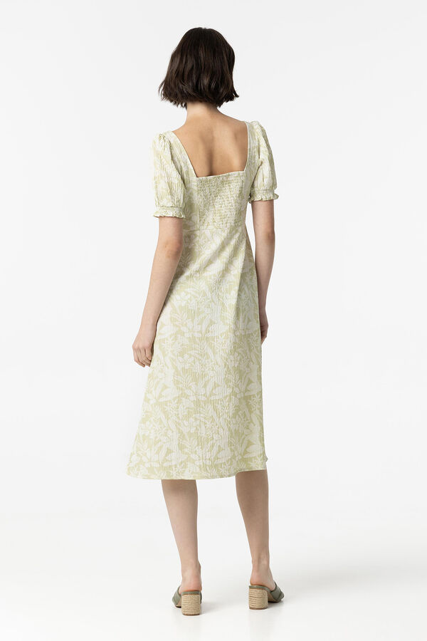 Tiffosi Vestido con Textura y Abertura en Espalda verde