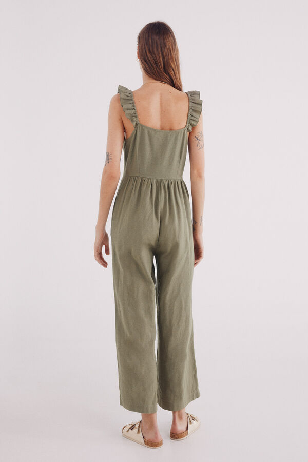 Springfield Mono largo tirantes volantes algodón gris