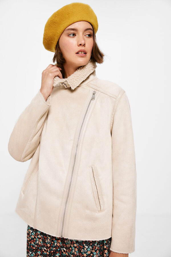 Springfield Chaqueta Motera Doble Faz beige