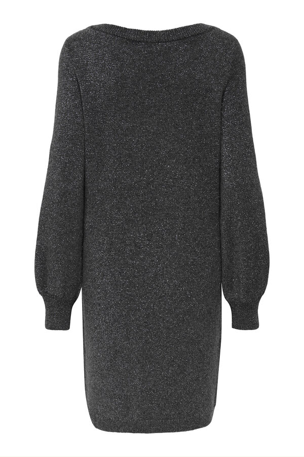 JDY Vestido curto de malha lurex cinzento
