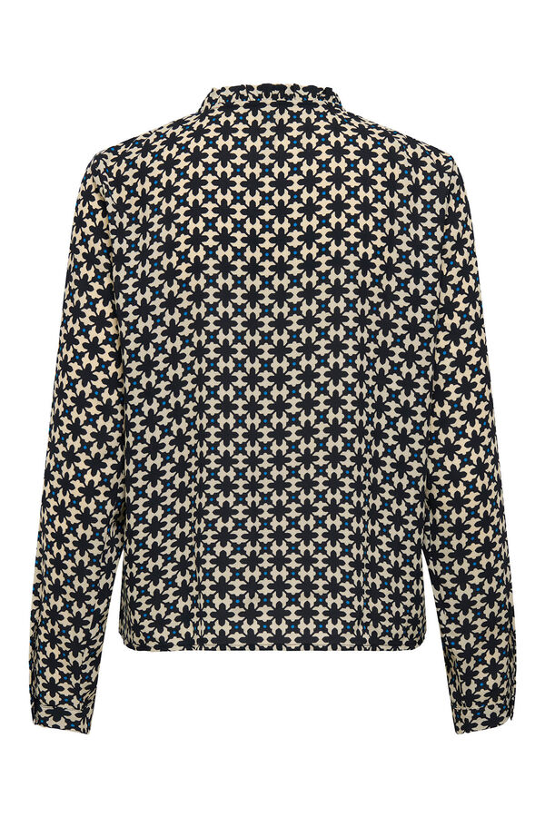 JDY Top com decote em V e manga comprida cinzento