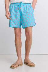 Springfield Fato de banho estampado caranguejos azul