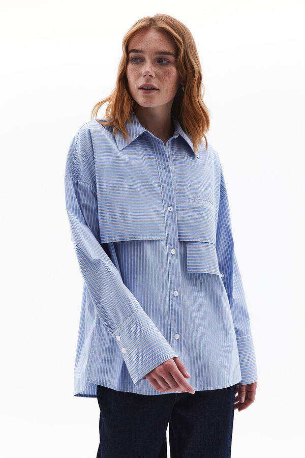 Oxxo Camisa riscas azul