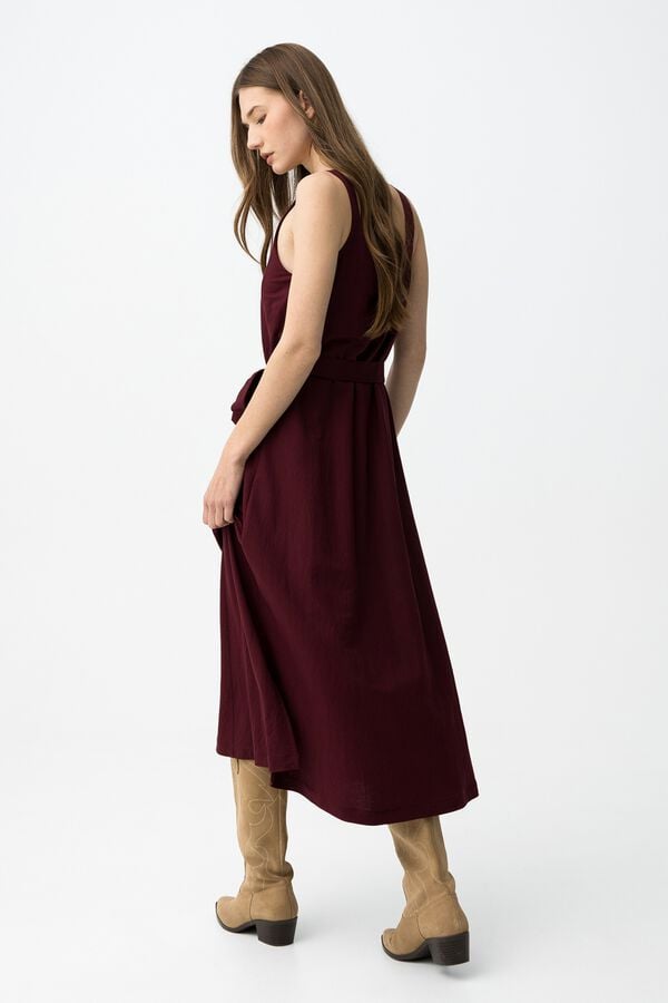 Tiffosi Vestido midi com bot&otilde;es estampado