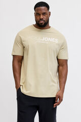 Jack & Jones PLUS T-shirt estampada com logo preto