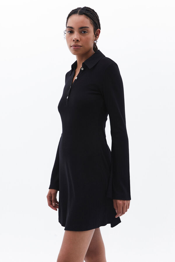 Oxxo Vestido mini botones negro