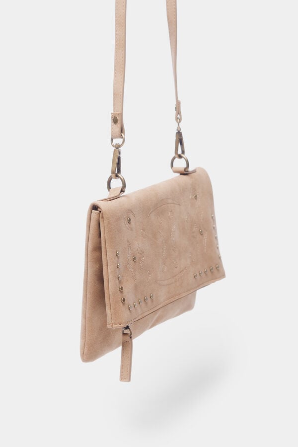 Springfield Bolsa de ombro com tachas de metal cru