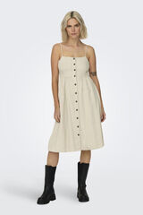 JDY Vestido de lino midi verde