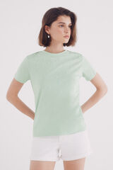 Springfield Camiseta perlas verde